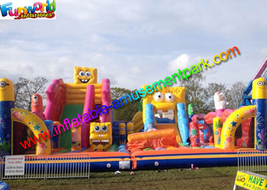 Minion / Spongebob Inflatable Bouncer Amusement Park Slide PVC Vinyl