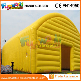 Yellow And Blue Tennis Field Inflatable Party Tent / Air Cover Inflatable Tennis Court Enclosure