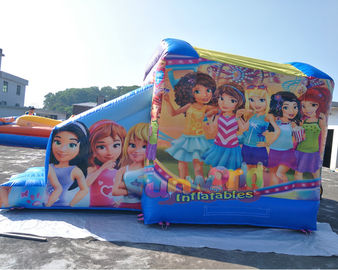 Lego Inflable Castillo Rebobinable Con Deslizador Para Niñas Impresión de Seda